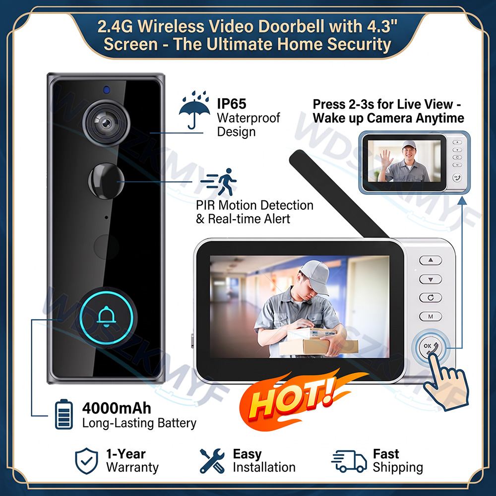Home Security Doorbell Camera - Nieuwe slimme draadloze deurbel met video-intercom