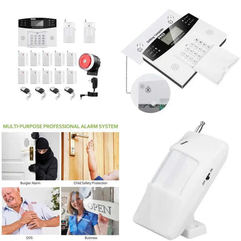 Home Security With Alarm - Huisinbraakalarmset Auto Dial 120dB Sirene Afstandsbediening
