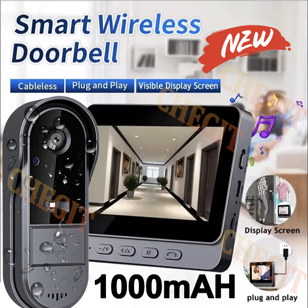 Home Security Camera Installation - Draadloze Wifi Deurbel Camera 1080P Video