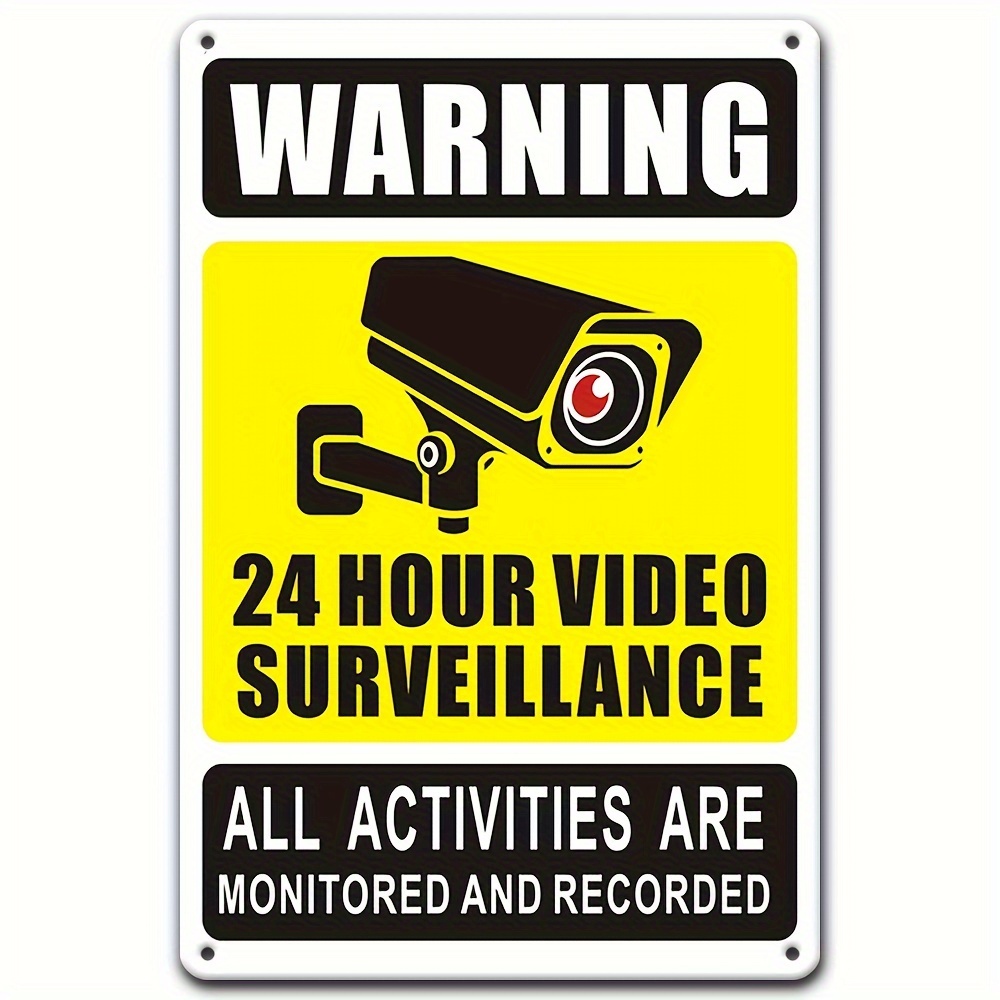 Home Security Guard - 24/7 videobewakingswaarschuwingsbord - duurzaam ijzeren metaal