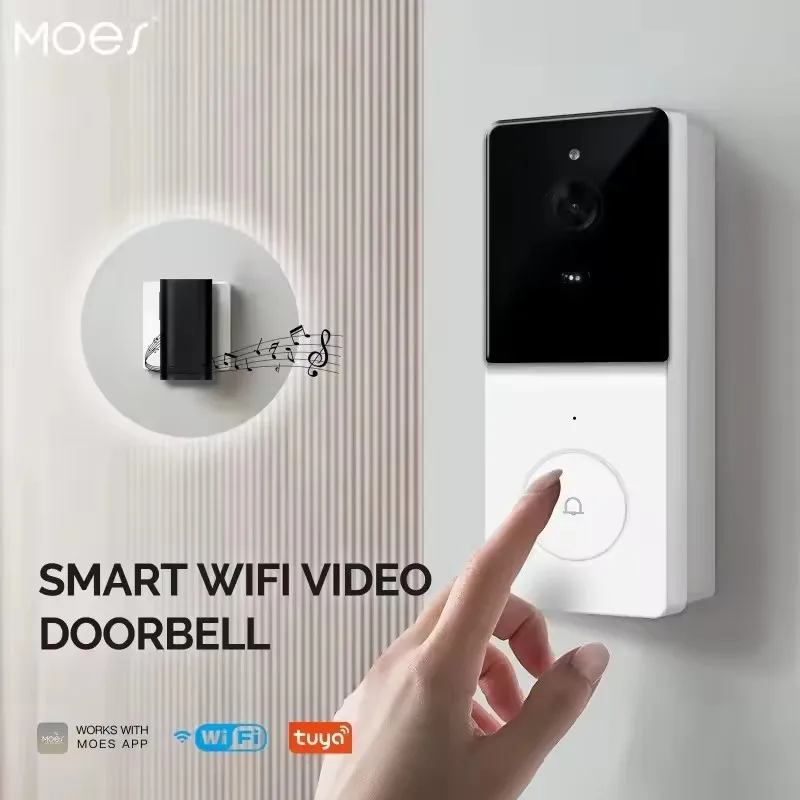 Home Security Doorbell Camera - Moes WIFI Video Deurbelcamera Draadloos IR