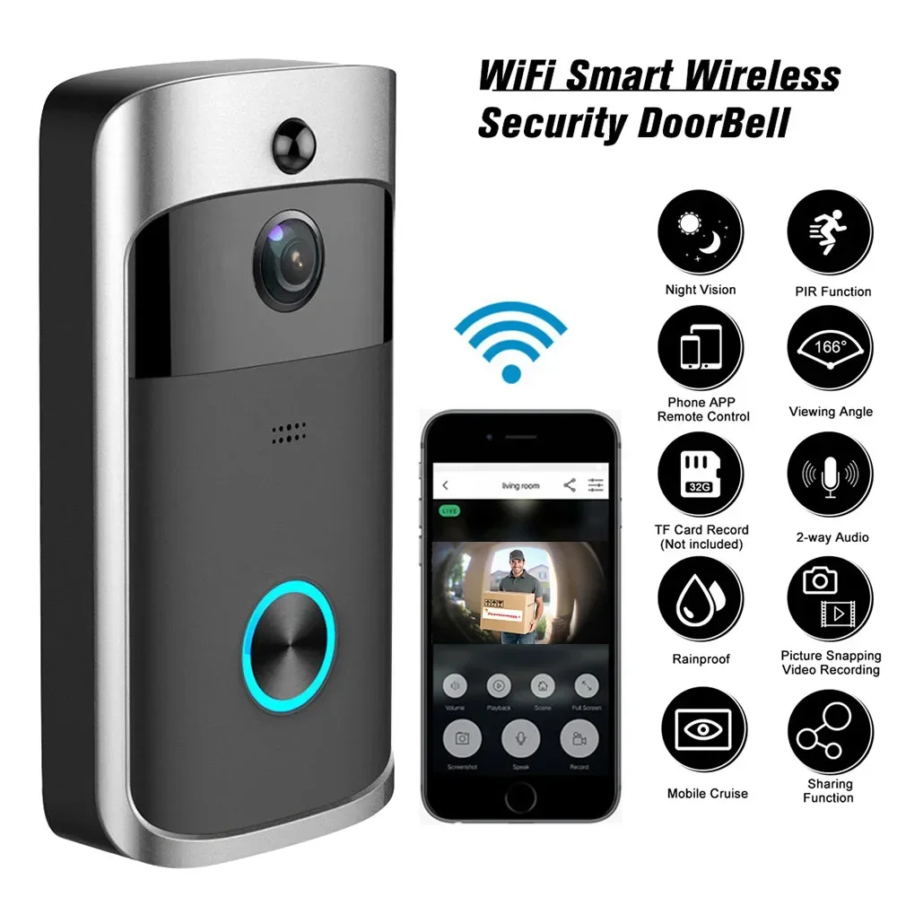 Home Security Doorbell Camera - 720P HD Smart Home Draadloze WIFI