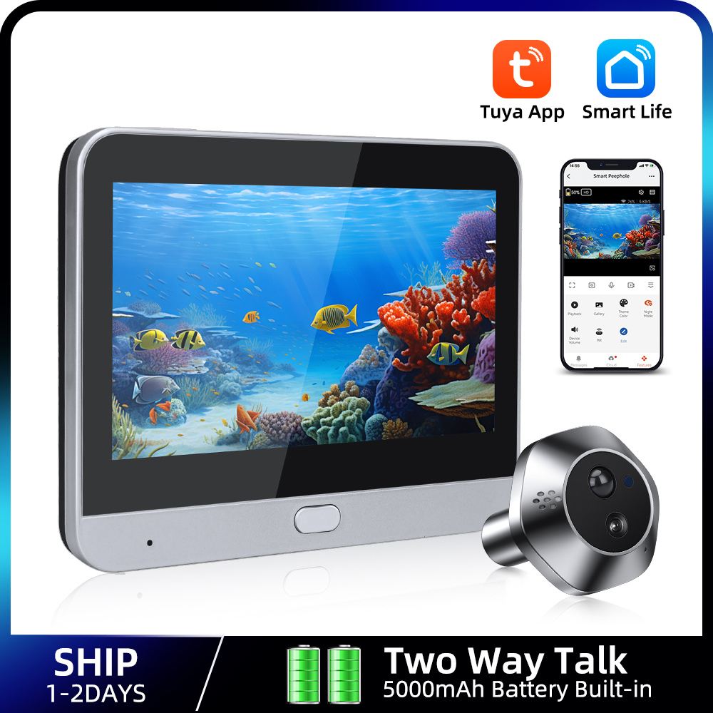 Home Security Doorbell Camera - 1080P WiFi Kijkgaatje Tuya Smart Kijkgaatje