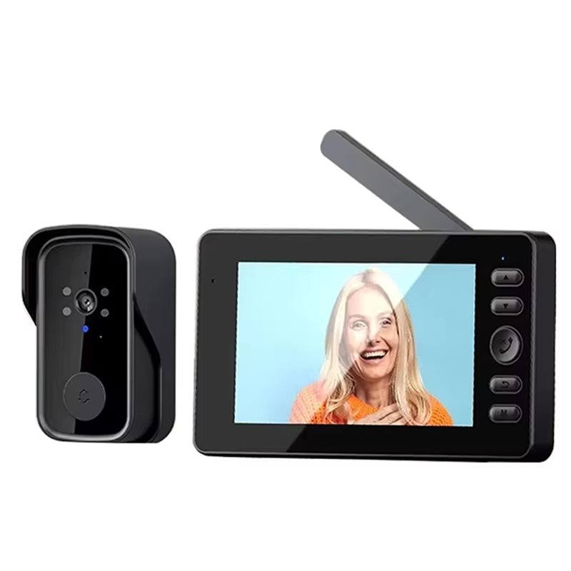 Home Security Doorbell Camera - T81C! Draadloze videodeurbel 4,3 inch LPS-scherm