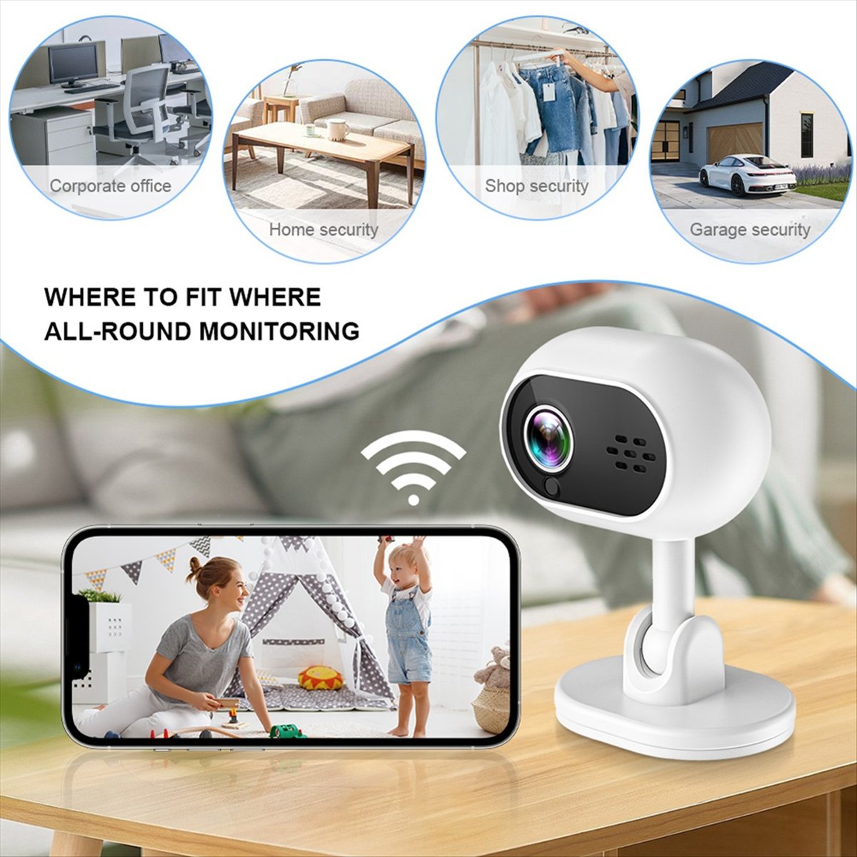 A4 1080P Smart Mini Wifi IP-ca - Home Security Cameras Wireless recensie en prijs