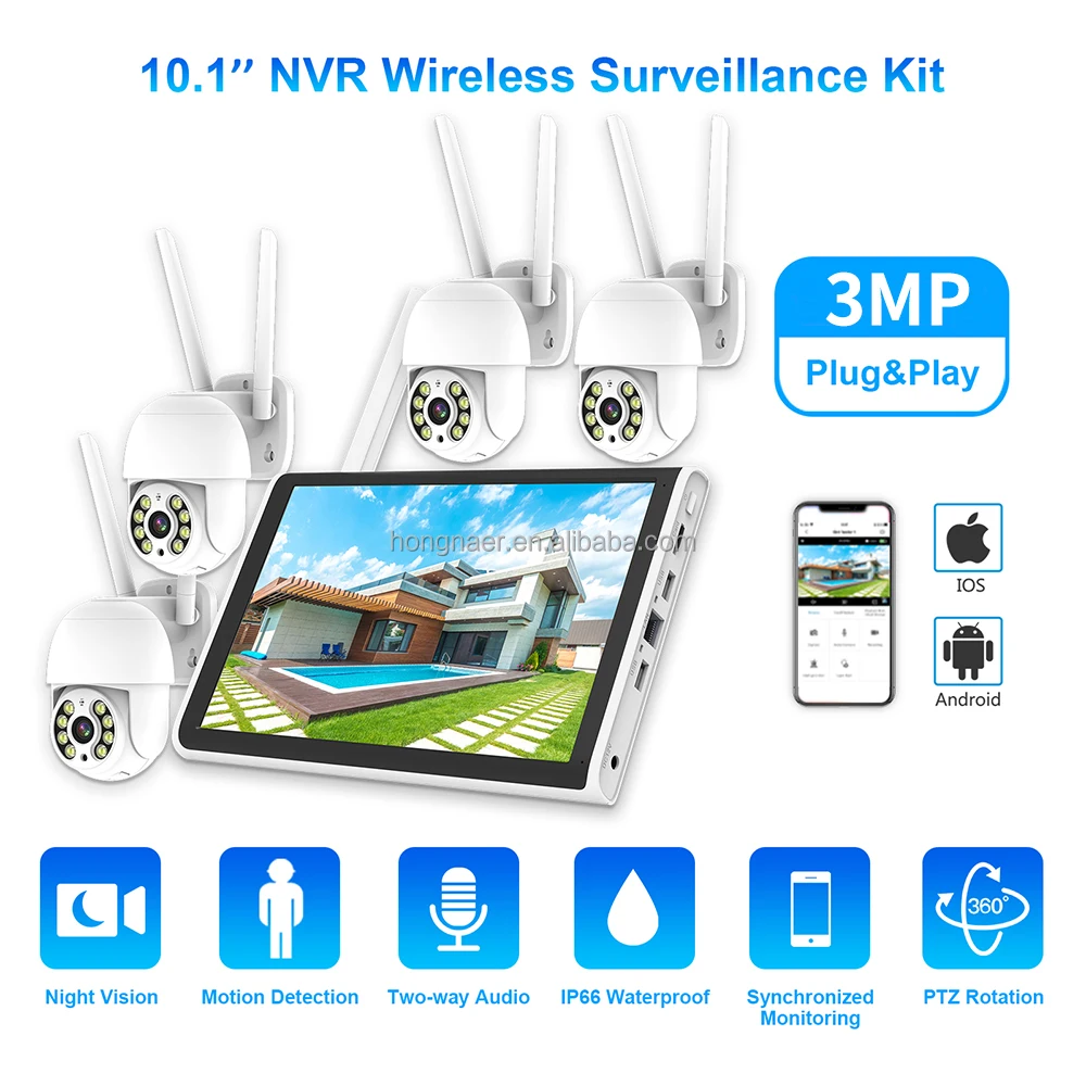 2026 Hongnaer 3MP 4-kanaals Wi - Home Security Cameras Wireless recensie en prijs