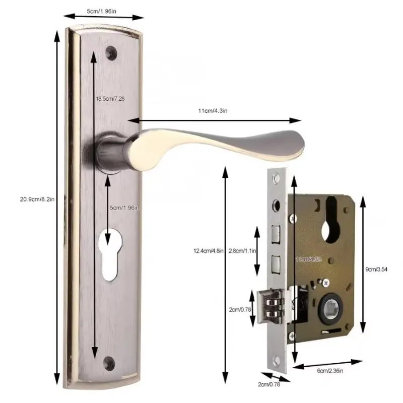 Gouden Deurklink Slot Stille H - Home Security Group recensie en prijs
