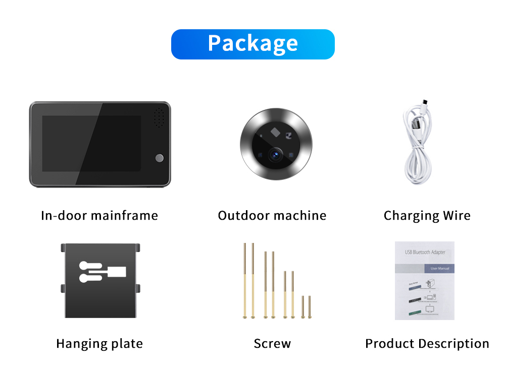 4,3 inch Tuya Smartlife WiFi D - Home Security Doorbell Camera recensie en prijs