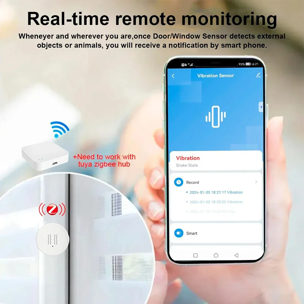 Tuya ZigBee Smart Vibration &  - Home Security Alarm System recensie en prijs