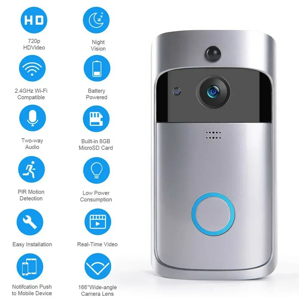 720P HD Smart Home Draadloze W - Home Security Doorbell Camera recensie en prijs