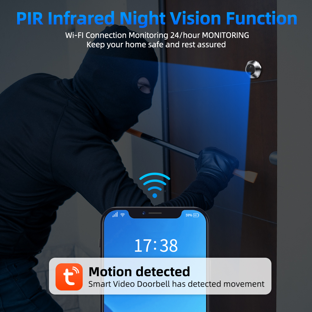 1080P WiFi Kijkgaatje Tuya Sma - Home Security Doorbell Camera recensie en prijs