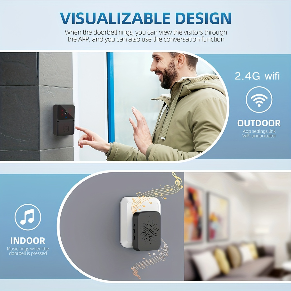 Tuya draadloze slimme videodeu - Home Security Camera Installation recensie en prijs